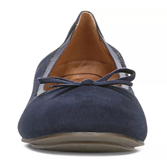 New Vionic Black Suede Ballet Flats with Bow Detail - Liliana 9.5 M - Picture 2 of 8